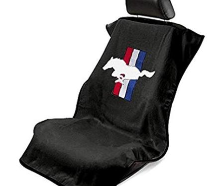 Seat Armour Mustang Pony, Seat Towel, Black with Logo SA100MUSB