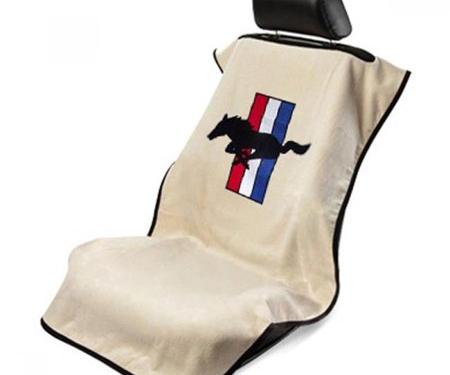 Seat Armour Mustang Pony, Seat Towel, Tan with Logo SA100MUST