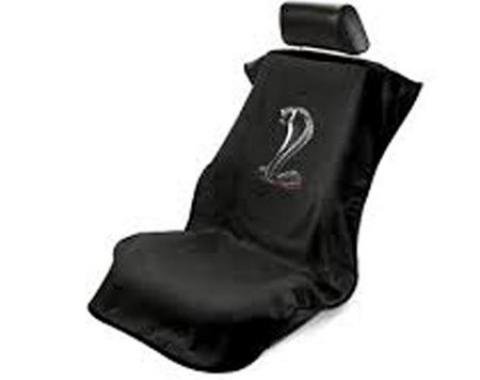 Seat Armour Mustang Cobra Seat Towel, Black with Script SA100COBB
