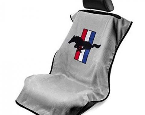 Seat Armour Mustang Pony, Seat Towel, Grey with Logo SA100MUSG