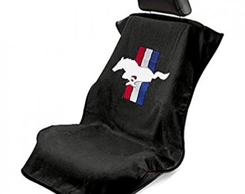 Seat Armour Mustang Pony, Seat Towel, Black with Logo SA100MUSB