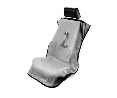 Seat Armour Mustang Cobra Seat Towel, Grey with Script SA100COBT