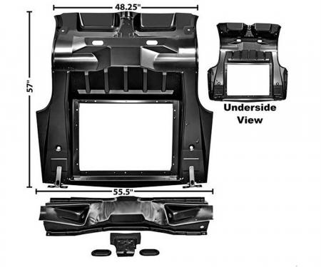 Mercury Cougar Trunk Floor, Complete, 1967-1968