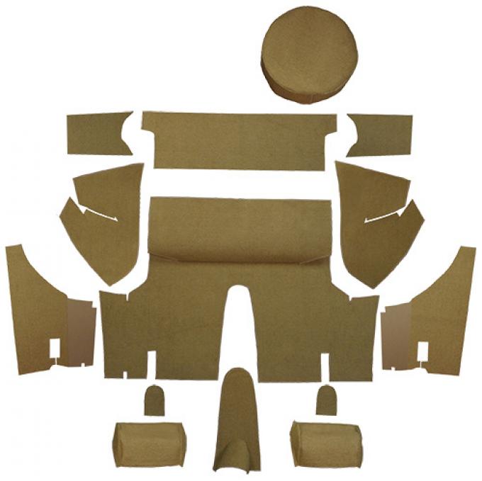 ACC 1971-1973 Ford Mustang Coupe Trunk Kit with Boards Trunk Mat Nylon