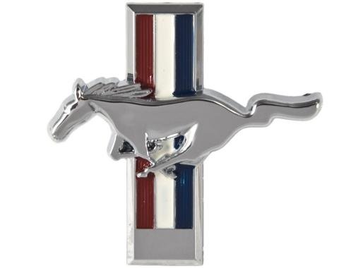 1991-1993 Ford Mustang Dash Emblem Badge Chrome Pony & Tri-Bar Running Horse