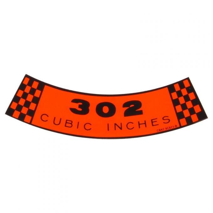 Dennis Carpenter Decal - Air Cleaner - 302-2V - 1968-69 Ford Truck, 1968-69 Ford Car   DF-60