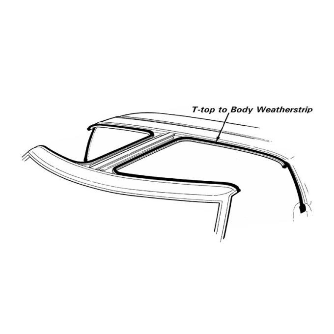 Daniel Carpenter 1981-83 T-top to Body w/s RH E3ZZ-6154780-R