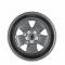 Legendary Wheels 1964-1973 Ford Mustang 17x7" Legendary Styled Alloy Wheel, 5 on 4.5 BP, 4.25 BS, Charcoal/ Machined LW20-70754B