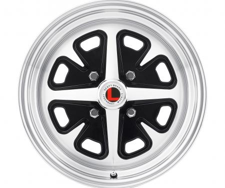 Legendary Wheels 1964-1973 Ford Mustang 15 X 6 Magnum 400, 4 on 4.5 BP, 3.75" BS, Gloss Black / Machined LW40-50644A