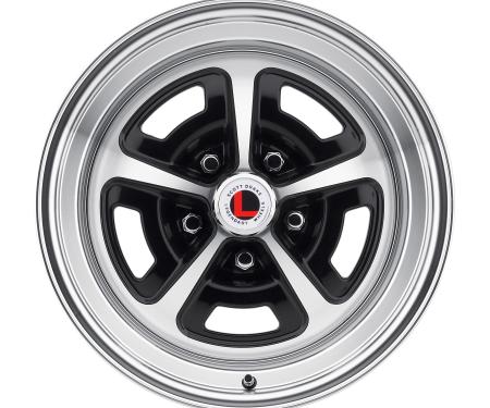 Legendary Wheels 15 X 8 Magnum Alloy Wheel, 5 on 4.5 BP, 4.75 BS, Gloss Black / Machined LW50-50854A