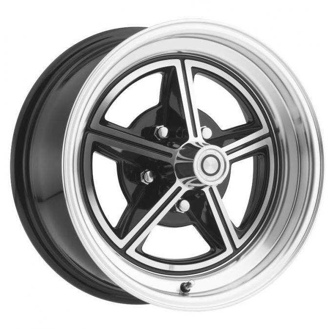 Legendary Wheels 1964-1973 Ford Mustang 15 X 7 Magstar II Alloy Wheel, 5 on 4.5 BP, 4.25 BS, Gloss Black / Machined LW30-50754A