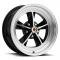 Legendary Wheels 1964-1973 Ford Mustang 17 X 7 Legendary GT9 Alloy Wheel, 5 on 4.5 BP, 4.25 BS, Gloss Black / Machined LW69-70754A