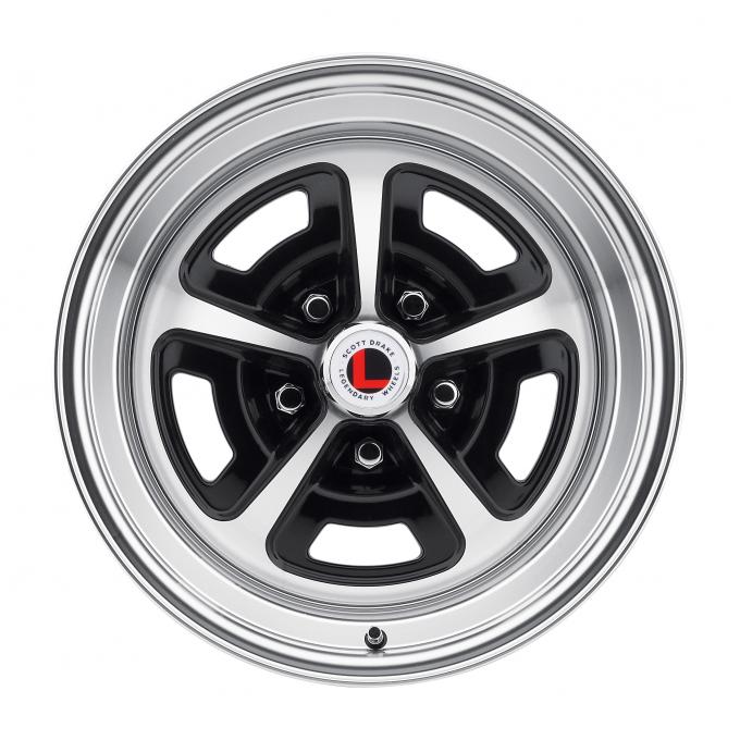 Legendary Wheels 15 X 8 Magnum Alloy Wheel, 5 on 4.5 BP, 4.75 BS, Gloss Black / Machined LW50-50854A