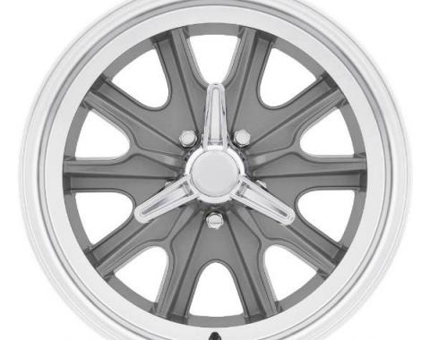 Legendary Wheels HB45, 15 X 7 In., 5 X 4.5, 4.25 BS, Charcoal/Machined LW90-50754B