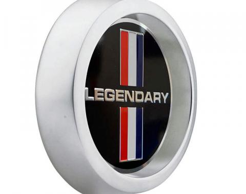 Legendary Wheels CHROME/BLACK TRI-BAR LW HUBCAP LW-HC029