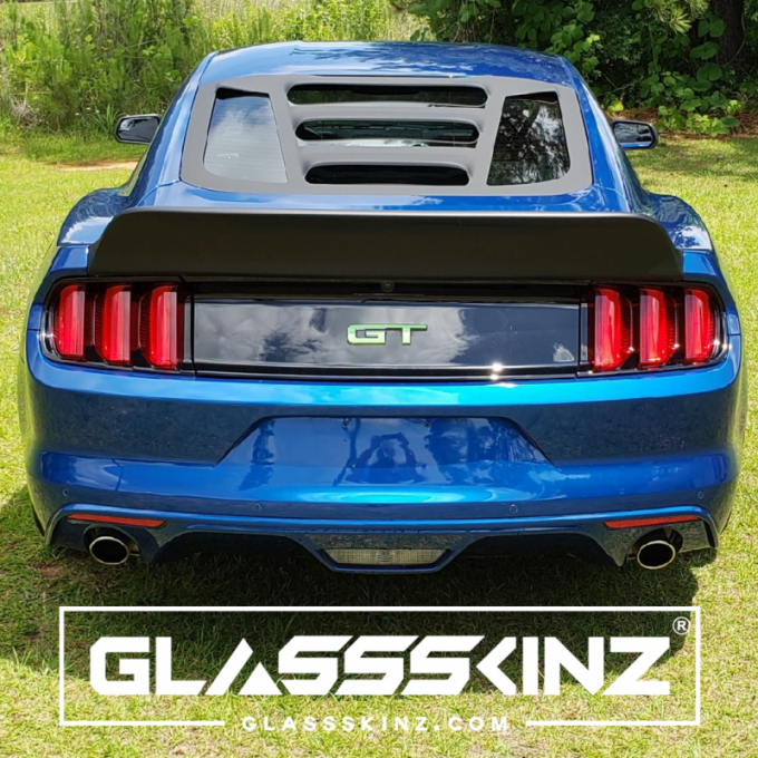 GlassSkinz 2015-2020 Mustang  Tekno 2 rear window valance / louver TEKNO2S550