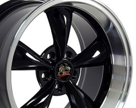 Machined Lip Black Replica Wheels fit Ford Mustang (Bullitt style) 17x10.5