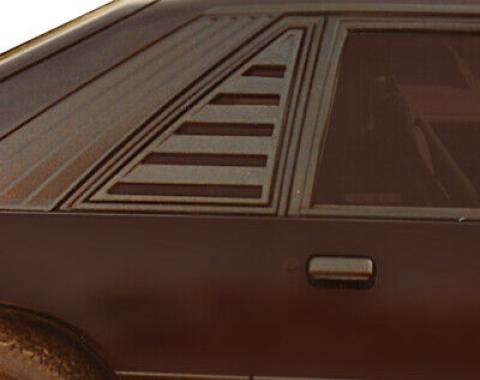 Mustang Side Window Louver, Black ABS Textured, 1979-1987
