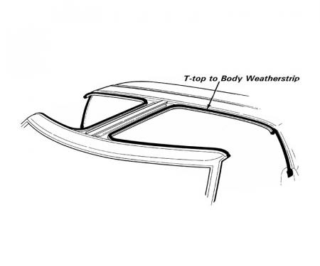 Daniel Carpenter 1981-1983 Mustang T-Top to Body Weatherstrip Right, Ea E3ZZ-6154780-R