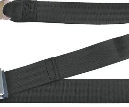 Seat Belt Kit, Lift Buckle Style, Front And Rear,Black, 1957-1979