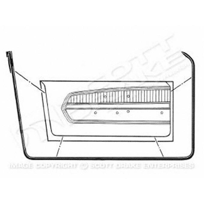 Goodmark Industries 1967-1968 Ford / Mercury Front Door Seal GMK302142567P