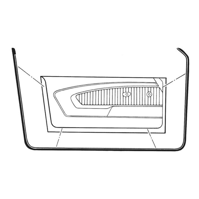 Goodmark Industries 1969-1970 Ford / Mercury Front Door Seal GMK302242569P