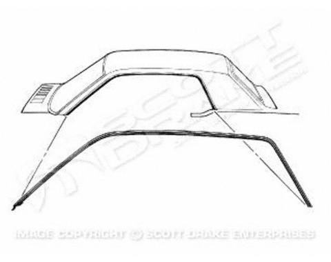 Goodmark Industries 1967-1968 Ford Mustang Roof Panel Weatherstrip GMK3021537671P