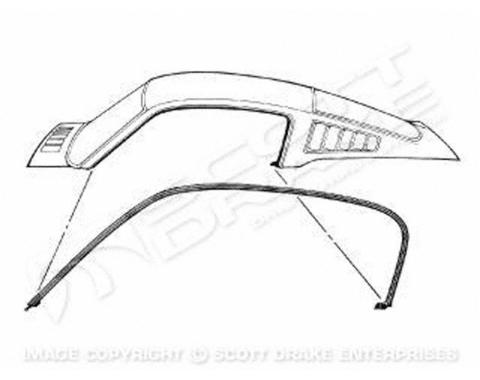Goodmark Industries 1965 Ford Mustang Roof Panel Weatherstrip GMK302053765P