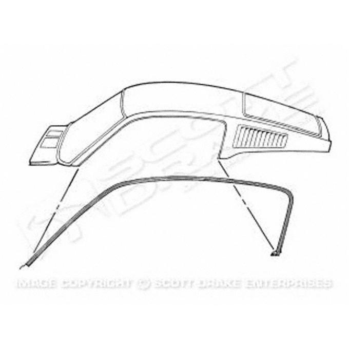 Goodmark Industries 1967-1968 Ford Mustang Roof Panel Weatherstrip GMK3021537672P