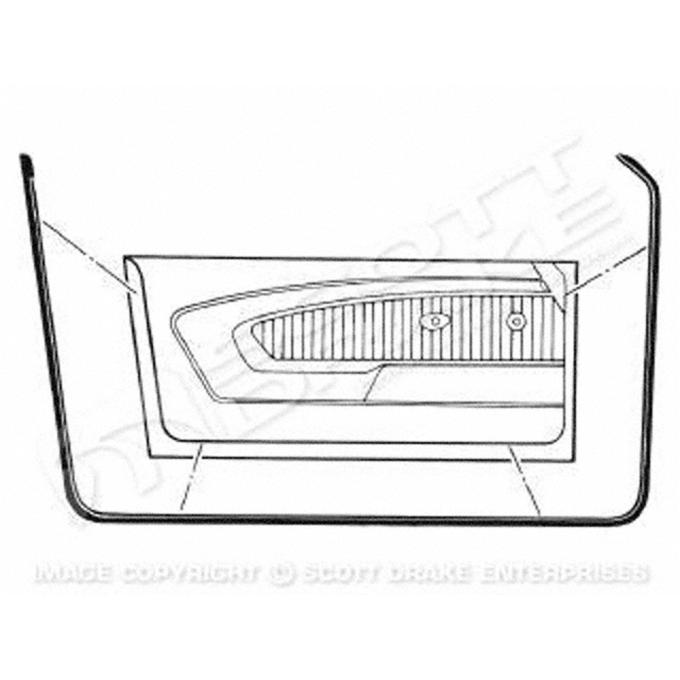 Goodmark Industries 1964-1966 Ford Mustang Front Door Seal GMK302042564P