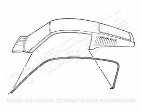 Goodmark Industries 1967-1968 Ford Mustang Roof Panel Weatherstrip GMK3021537672P