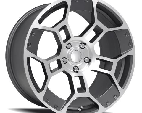 Factory Reproductions FR 701f &ndash; Mustang GT-D Replica Wheel 19x10 5x114.3 +35 HB 70.5 GT-D Satin Gunmetal Machine Face 701910351225F