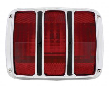 United Pacific Tail Light w/Chrome Trim For 1964.5-66 Ford Mustang F6401