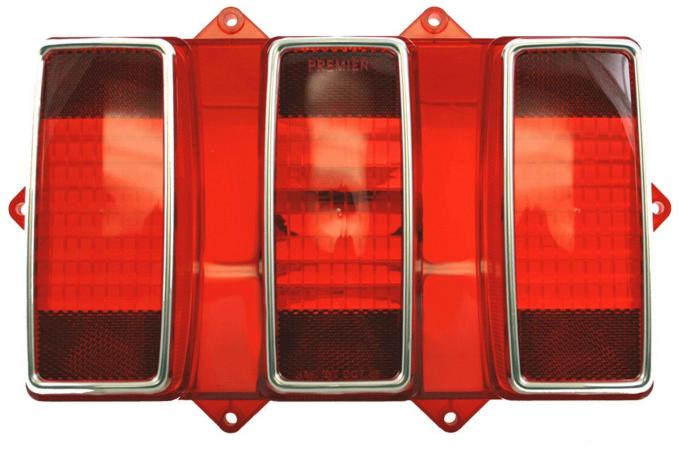 United Pacific Tail Light Lens With Stainless Steel Trim For 1969 Ford Mustang F6901