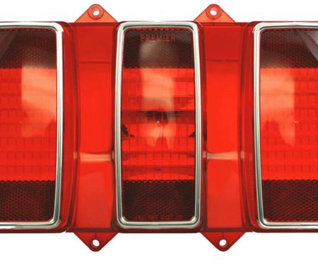 United Pacific Tail Light Lens With Stainless Steel Trim For 1969 Ford Mustang F6901