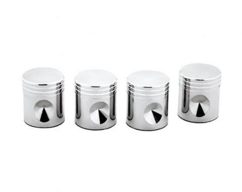 United Pacific Chrome Piston Valve Caps (4 Pack) 70031