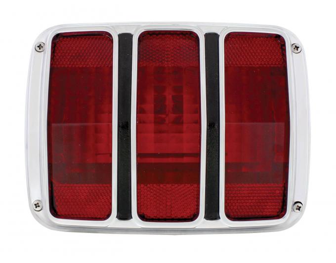 United Pacific Tail Light w/Chrome Trim For 1964.5-66 Ford Mustang F6401