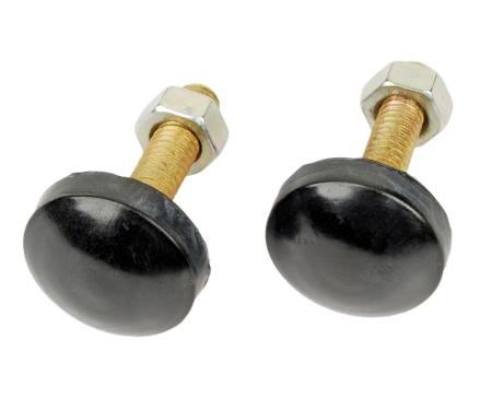 Redline Restomotive® 1965-1982 Ford Car & Truck Radiator Support to Hood Adjustable Bumper Set