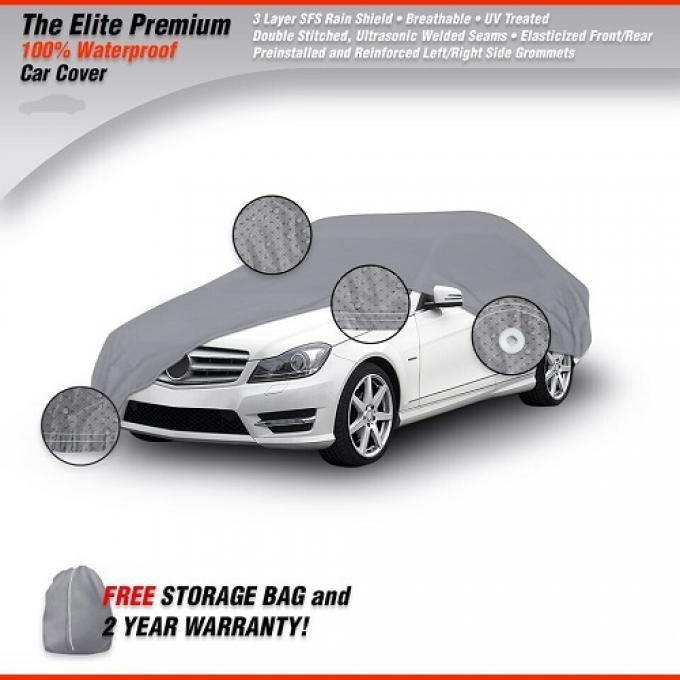 FORD MUSTANG Elite Premium Waterproof Car Cover, Gray, 1964-2004