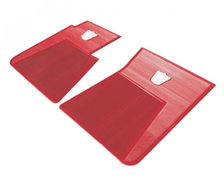 Dennis Carpenter Front Floor Mats - Red - 1957-64 Ford Truck, 1960-68 Ford Car C0AB-6213086-RD