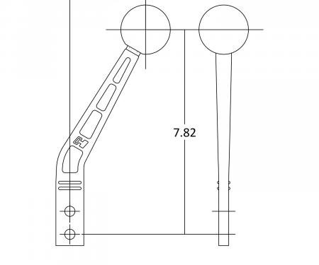 Hurst Billet/Plus Shifter Stick, Black/Machined 5389024