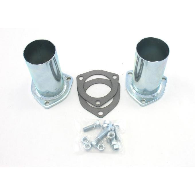 Patriot Exhaust Universal Zinc Plated Collector Reducer for 2 1/2" Collector Diameters, 2 1/2" Outlet Diameter / 5" Length / 5/16 H7239