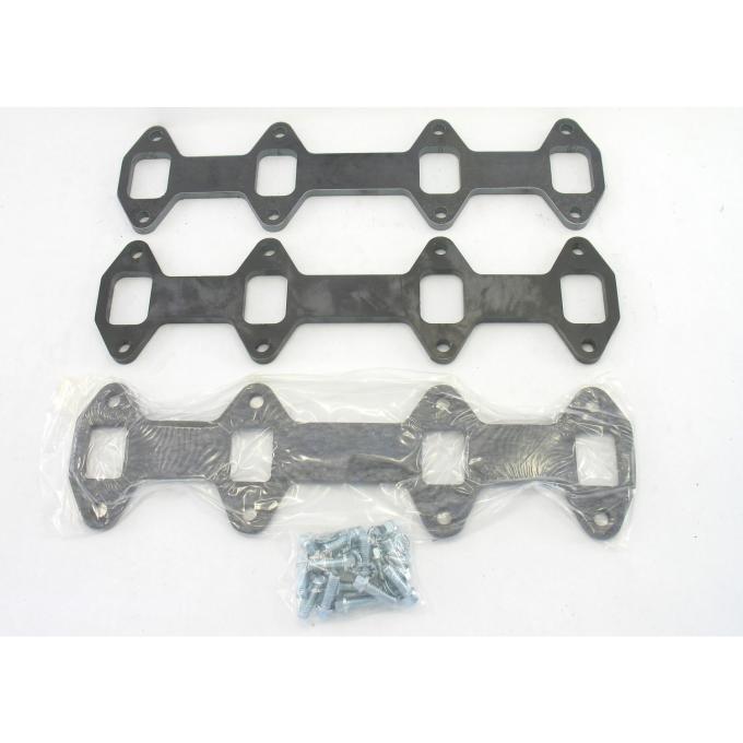 Patriot Exhaust Ford 390-428 8-Bolt Truck Engines, Heavy Duty 3/8" Header Flange Kit, 1 3/4" Tube Diameter, Rectangular Port Shape H7847
