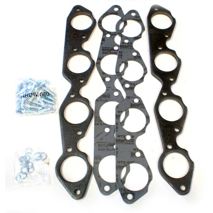 Patriot Exhaust Chevy Big Block Engines, Heavy Duty 3/8" Header Flange Kits, 2 1/8" Tube Diameter, Round Port Shape H7886