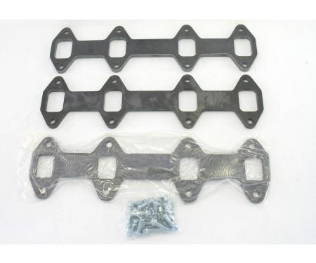 Patriot Exhaust Ford 390-428 8-Bolt Truck Engines, Heavy Duty 3/8" Header Flange Kit, 1 3/4" Tube Diameter, Rectangular Port Shape H7847