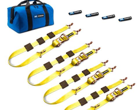 Race Ramps 2 x 10 Tire Block Strap Pack with VersaTie Track Ends - Yellow 514001