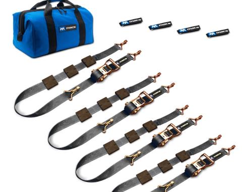 Race Ramps 2 x 10 Tire Block Strap Pack with VersaTie Track Ends - Black 511001