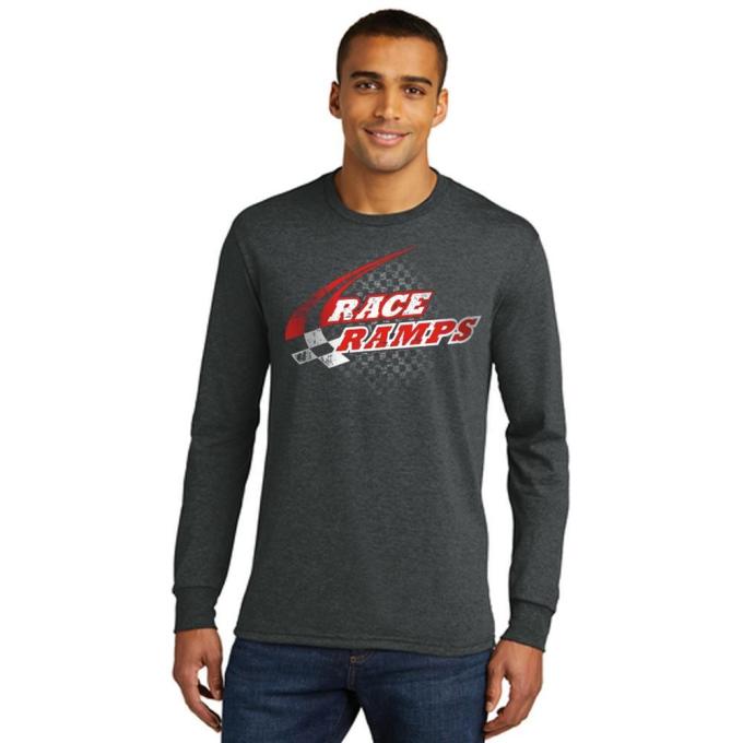Race Ramps Checker Logo Mens Long Sleeve Crew Neck T-Shirt - Medium RR-BFLS01-M-M