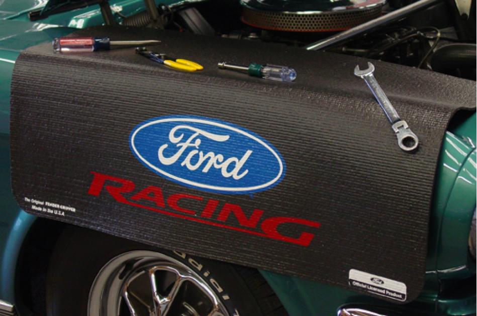 Fender Gripper® Cover, Black with Ford Racing Logo