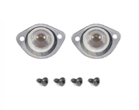 Daniel Carpenter 1979-1993 Mustang Rear License Plate Light Lense Lenses Covers w/ Screws D9ZZ-13550